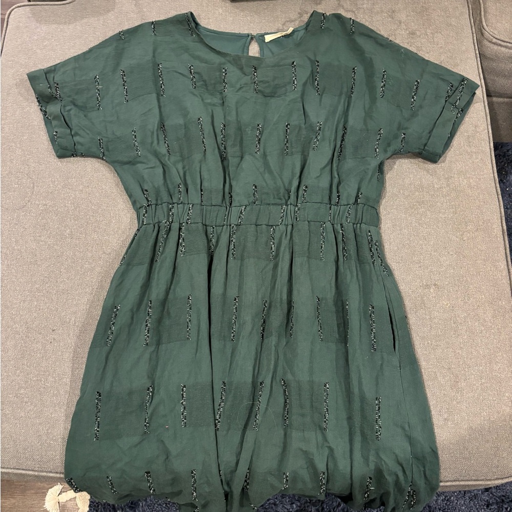 Roolee Forest Green Casual Dress